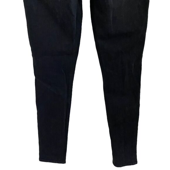 Current/Elliott 25 Ankle Skinny Jeans Overdye Black Destroy Holes - Picture 9 of 9